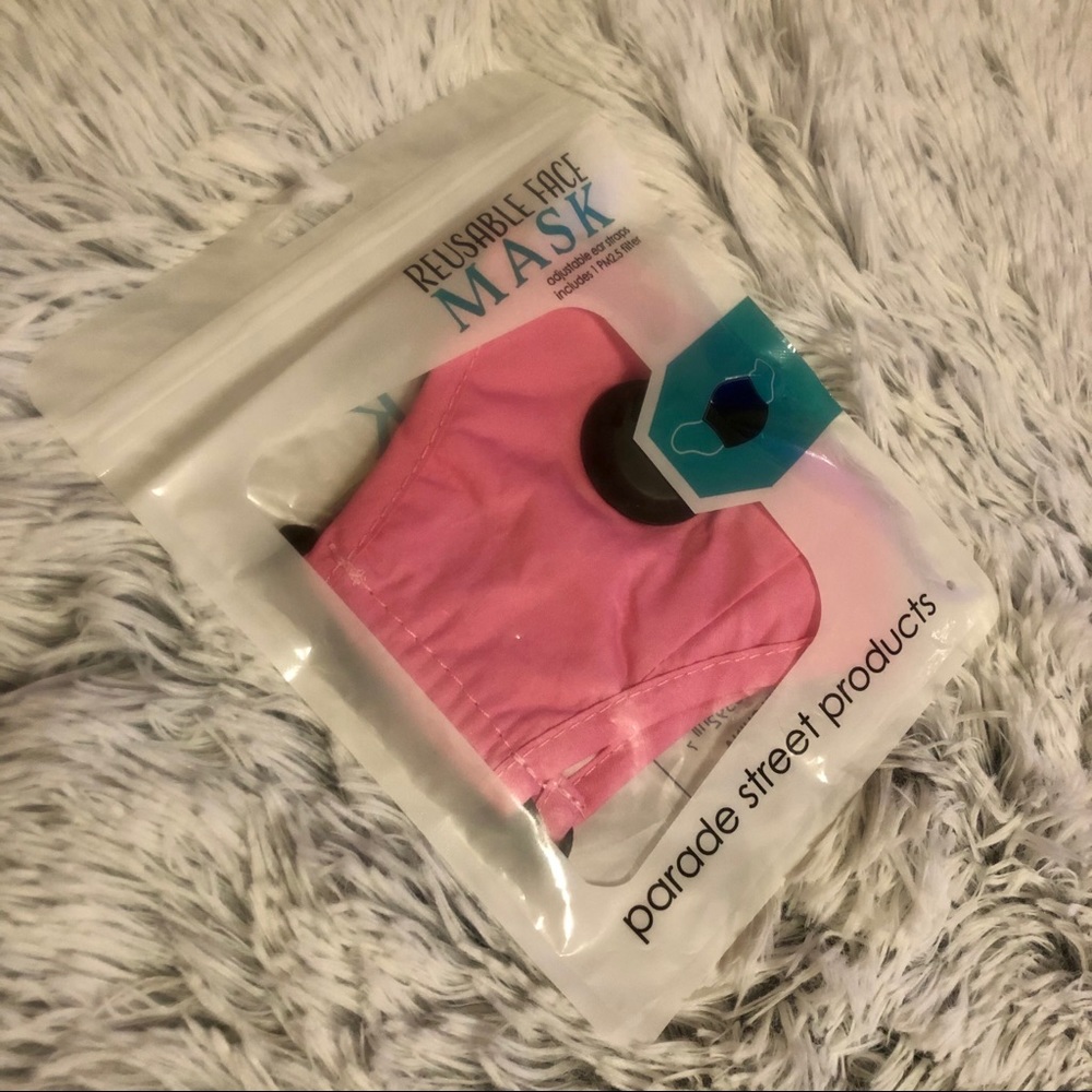 Light Pink Vented Filter Mask